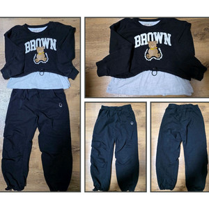 아동 오후 트레이닝복 세트 블랙 [140]