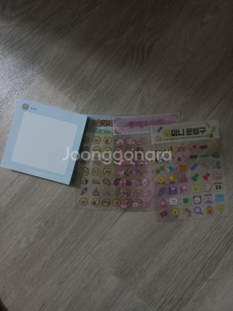 카카오 미니 이모티콘 굿즈 세트(떡메모지+스티커 3종)--0
