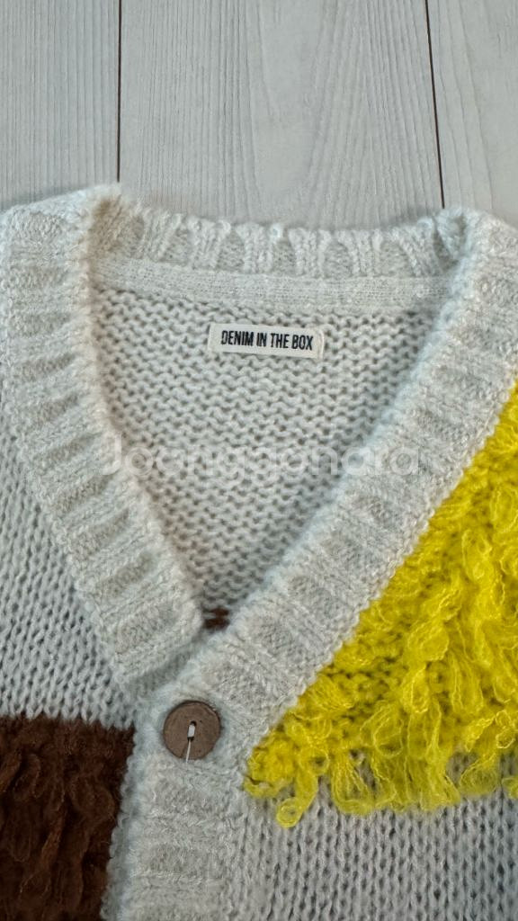 데님인더박스 니트 가디건 130 한번도 안입은 새제품--0