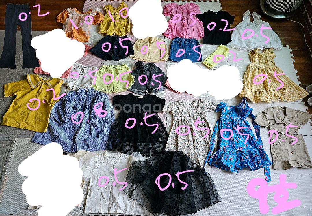 여아옷 100호110호 봄가을여름 일괄 신발나눔--5