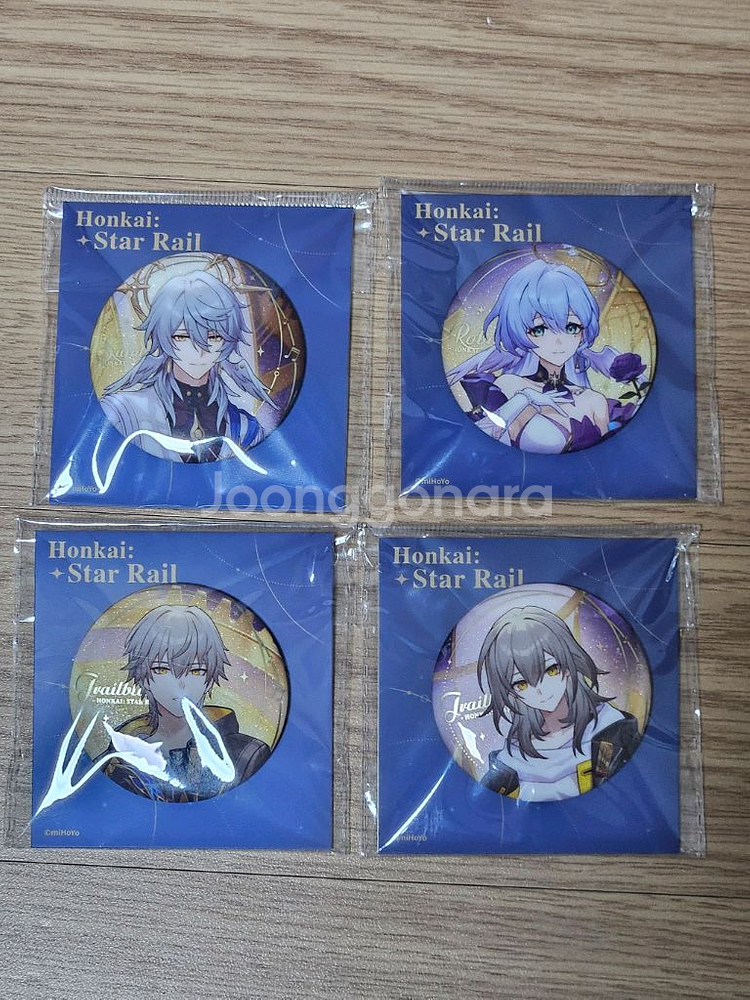 [미개봉] 호요랜드 붕괴스타레일 캔뱃지 세트--0