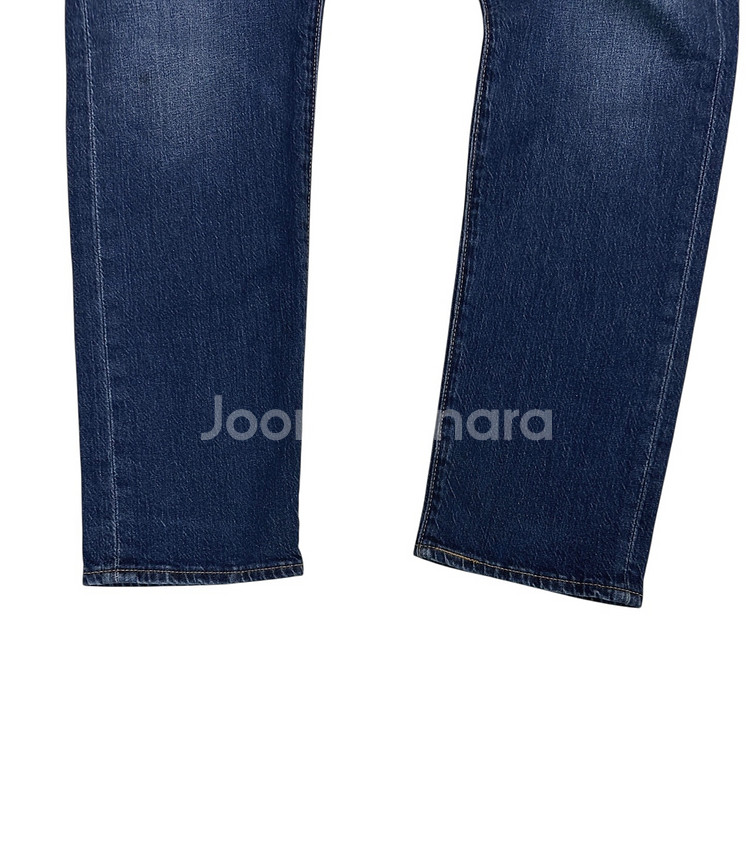 리바이스502 웜 신축성 데님팬츠 진청색 (32,가죽패치)--4