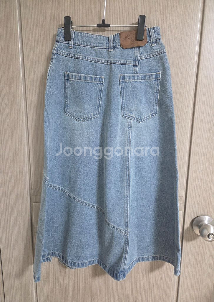 SJSJ 워시드슬릿 데님스커트 랑방 마인 타임 시스템--5