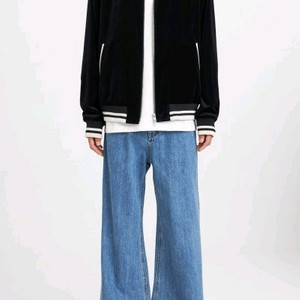 유스 벨벳 트랙자켓 블랙 M