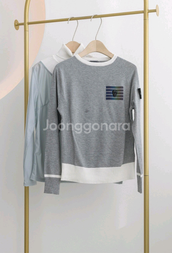 어메이징크리 여성 골프 방풍 티셔츠 니트 세트--1