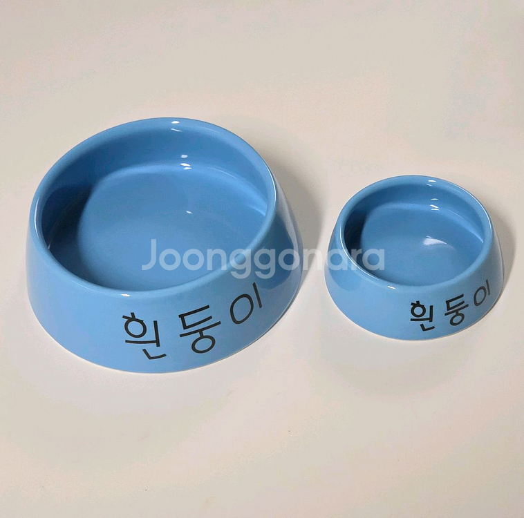 댄꼼마 흰둥이 밥그릇 미니 세트--0