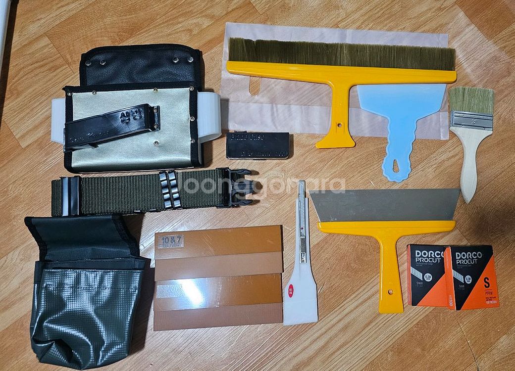 도배용품 세트 일괄거래 도배칼 가방 삼광붓 실크롤러 등--0