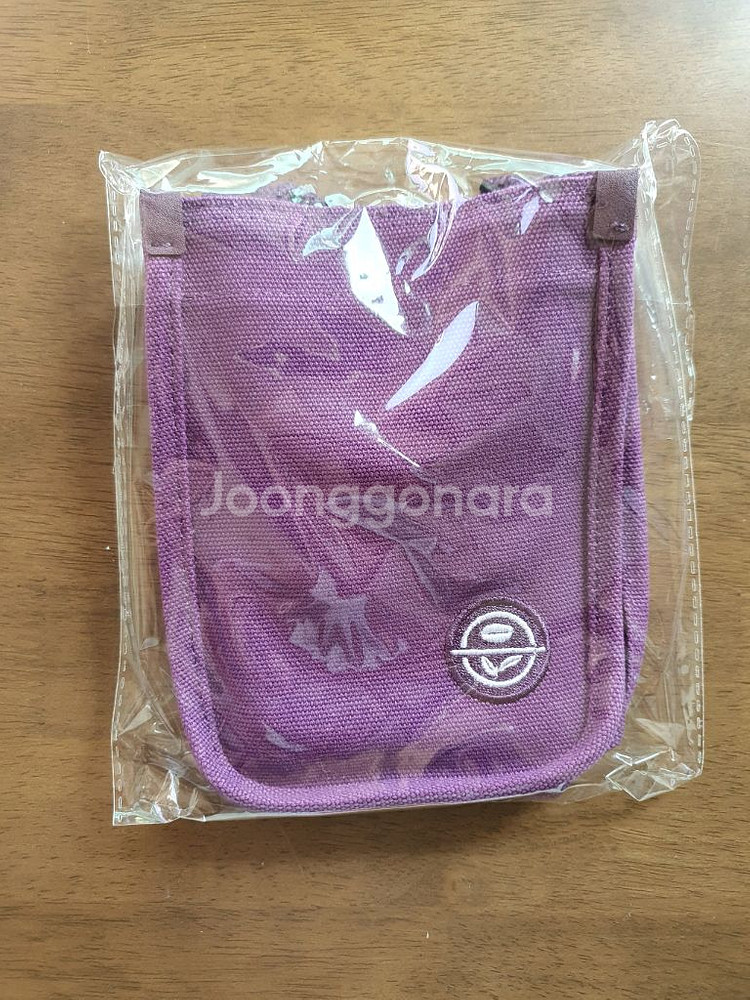 커피빈 스퀘어 캔버스 미니백 (퍼플) 미개봉--0