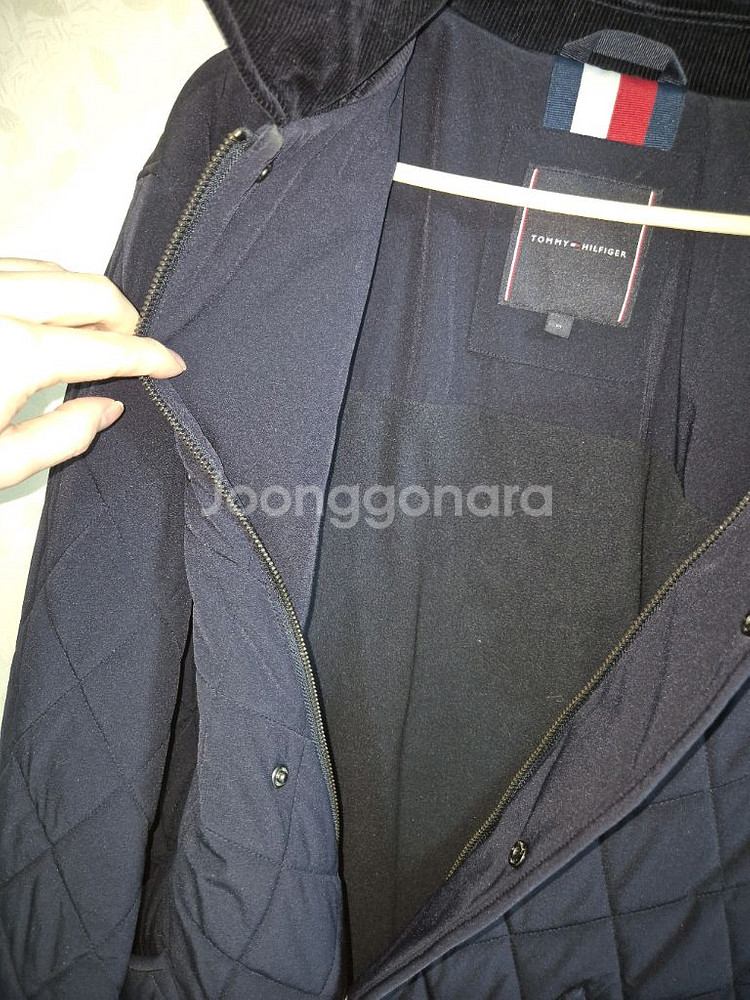 타미힐피거 퀼팅 자켓 깔깔이 항공 자켓 M 네이비 팝니--5