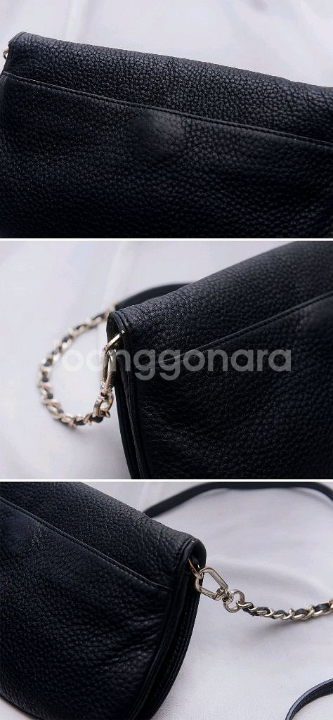 토리버치 브리튼 캐비어 엠보 레더 WOC 체인 크로스백--7