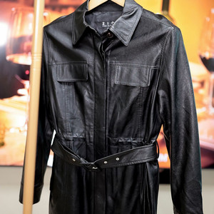 지오 송지오 인조가죽 벨티드 자켓 66 M~L