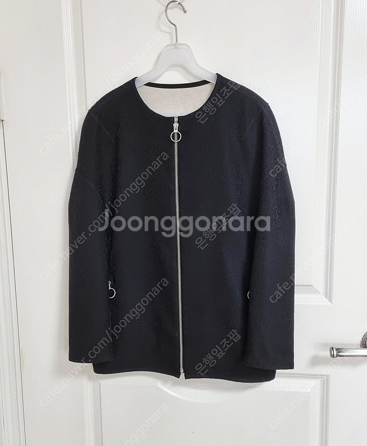 한섬시스템 라운드넥 지퍼 루즈핏 자켓--0