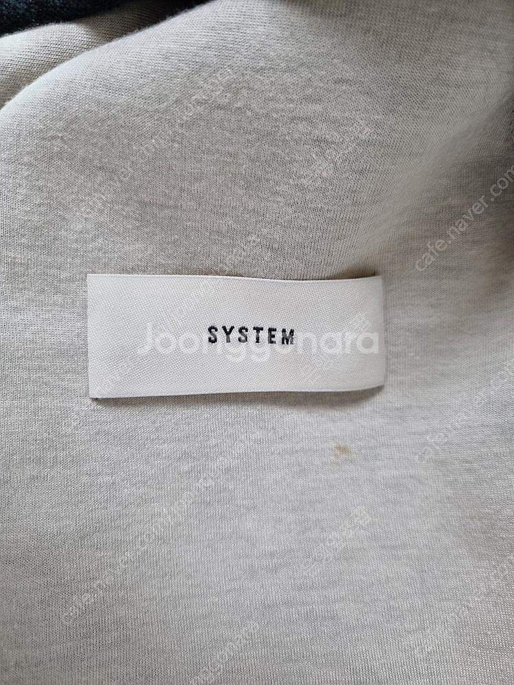 한섬시스템 라운드넥 지퍼 루즈핏 자켓--4