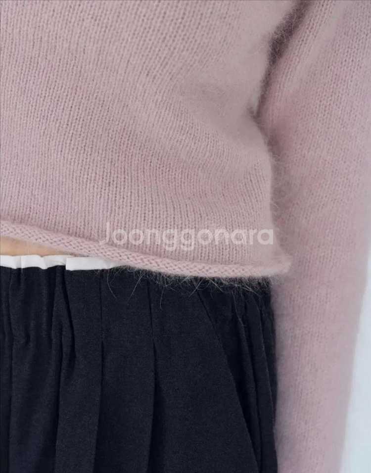 택달린 새상품) 릴리코츠 베리 앙고라 니트 (라벤더)--2