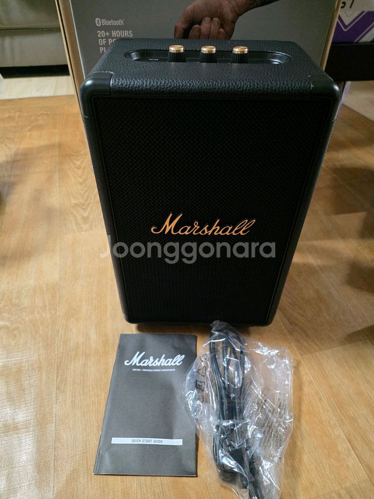 마샬 터프톤 블루투스 스피커 블랙/브래스 색상 미사용--1