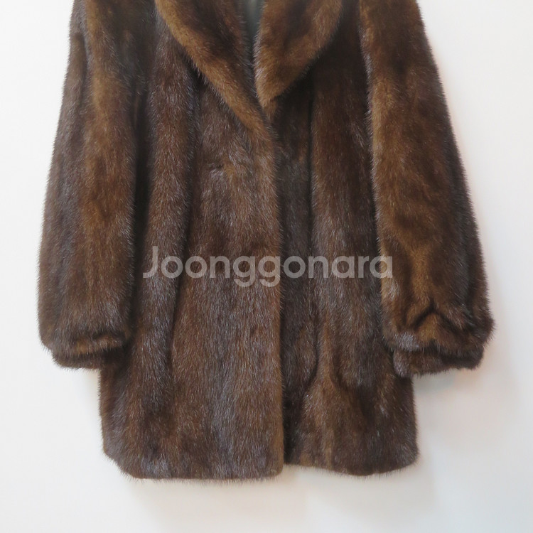 근화모피 사가밍크 천연 밍크 코트--2