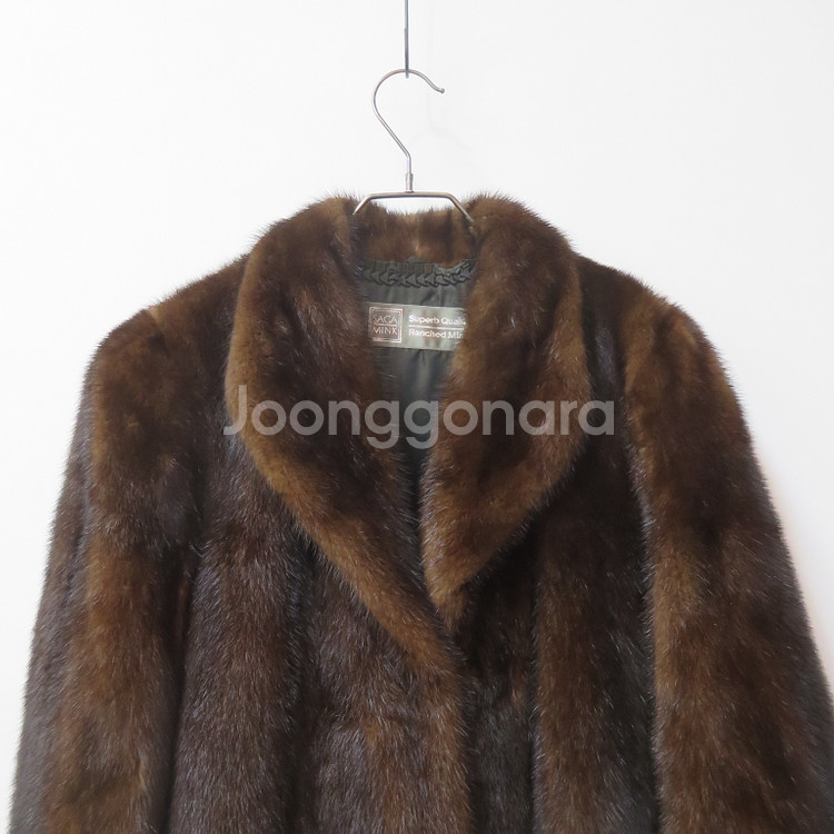 근화모피 사가밍크 천연 밍크 코트--1