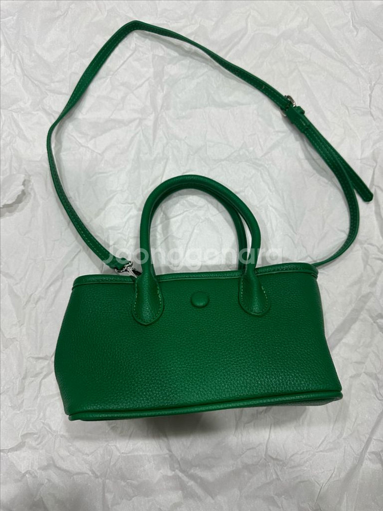 미니 가죽 토트백 겸 숄더백 (그린/화이트 둘다 새상품--0