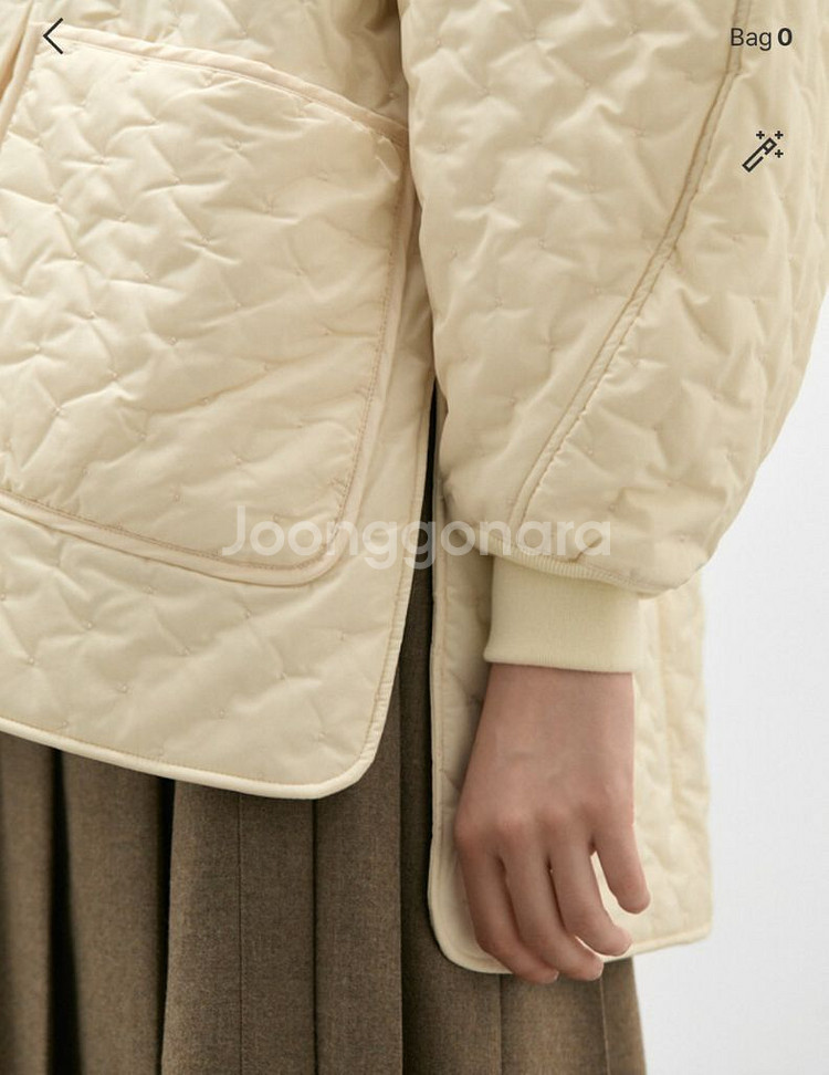 가격인하>ENFOLD 엔폴드 도트 자수 퀄팅 패딩--3