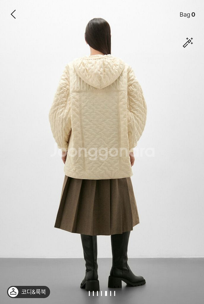 가격인하>ENFOLD 엔폴드 도트 자수 퀄팅 패딩--2