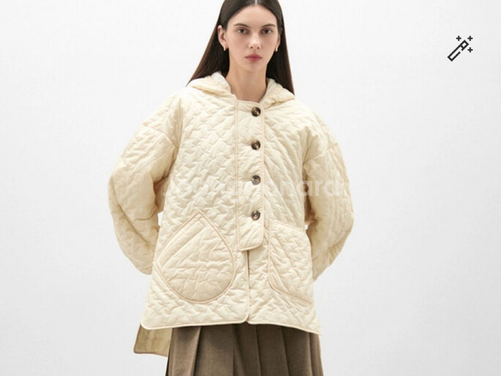 가격인하>ENFOLD 엔폴드 도트 자수 퀄팅 패딩--4