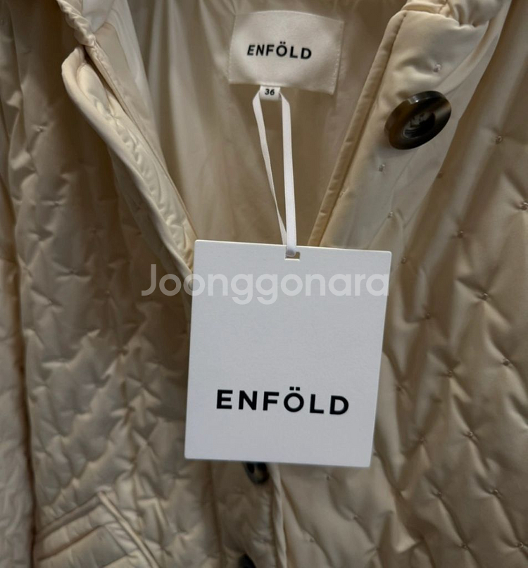 가격인하>ENFOLD 엔폴드 도트 자수 퀄팅 패딩--7