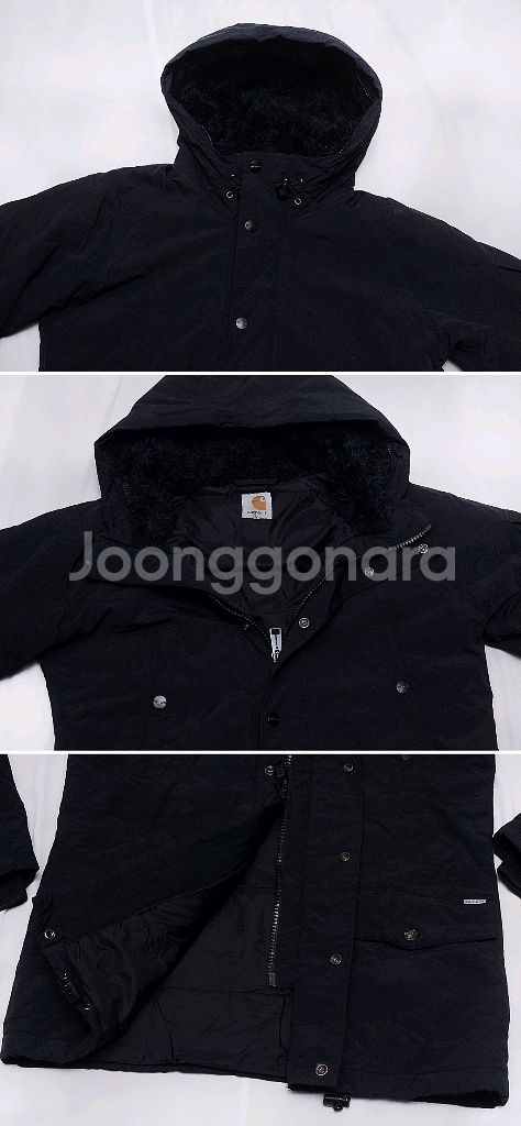 칼하트 WIP 앵커리지 패딩 파카 올블랙 95-100--3