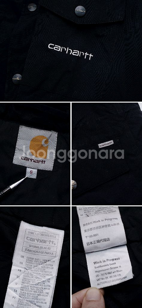 칼하트 WIP 앵커리지 패딩 파카 올블랙 95-100--9