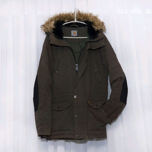 칼하트 WIP 트래퍼 패딩 파카 우드브라운 95-100