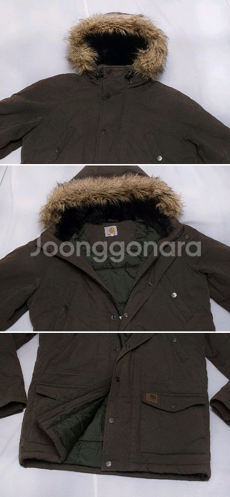 칼하트 WIP 트래퍼 패딩 파카 우드브라운 95-100--3