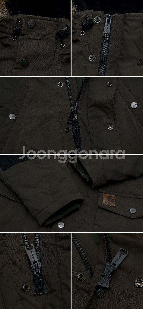 칼하트 WIP 트래퍼 패딩 파카 우드브라운 95-100--8