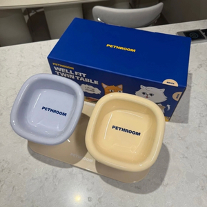 페스룸 웰 핏 트윈 테이블 강아지 식기 세트