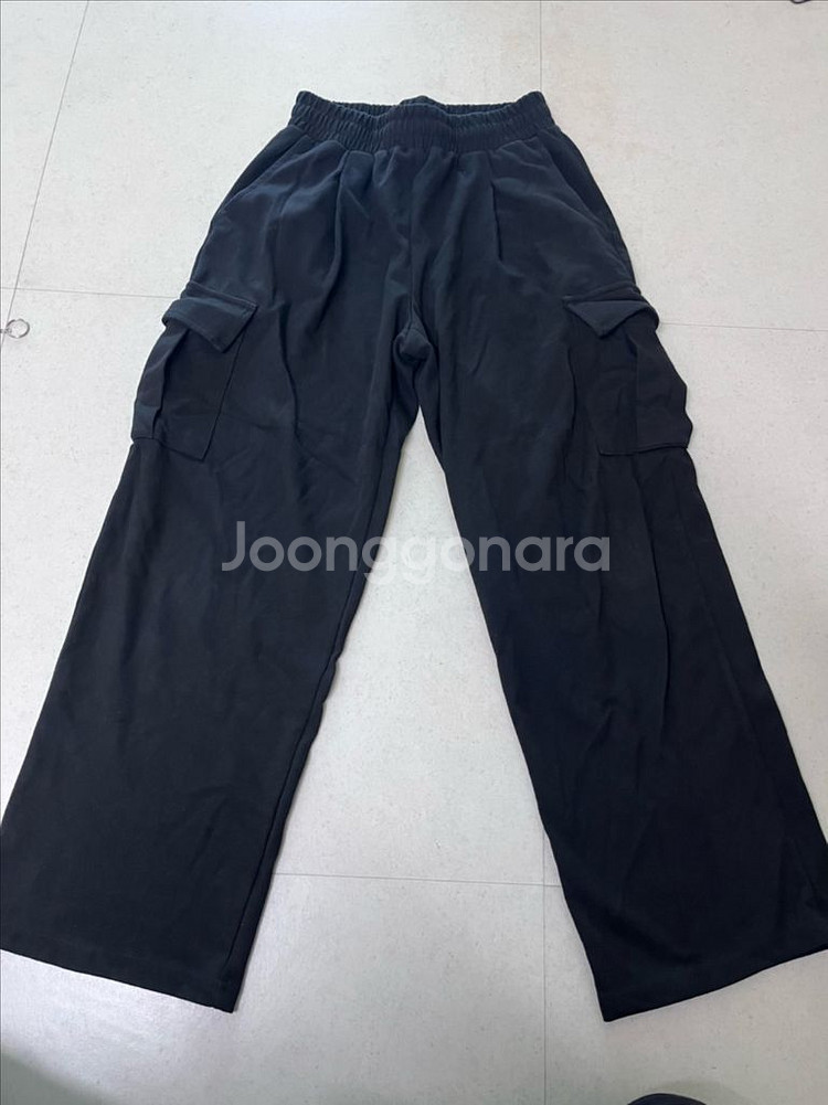 가까이유니언즈 블랙 카고 와이드 M--0