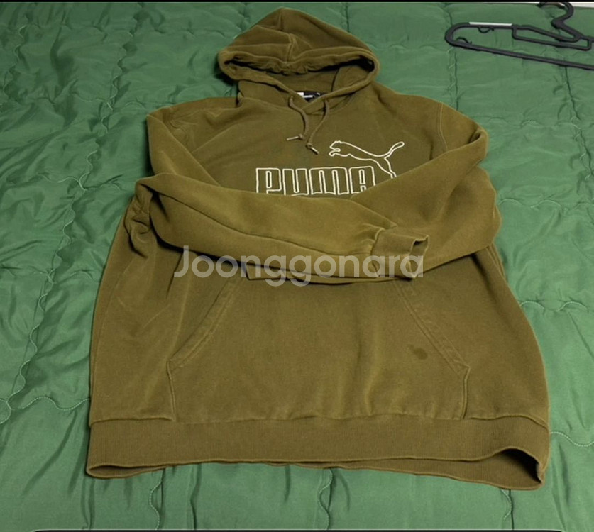 푸마 카키 후드티 XL--0
