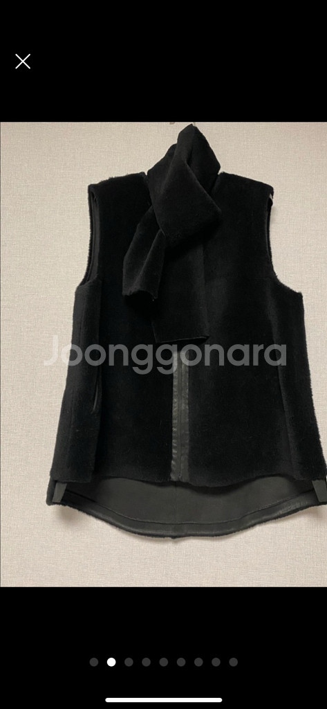 에셀리아 양면 베스트+머플러 세트--0