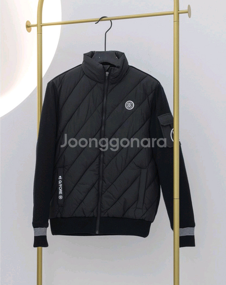 지포어 남성 니트 집업 패딩 자켓--0