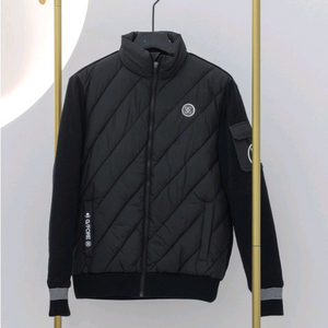 지포어 남성 니트 집업 패딩 자켓