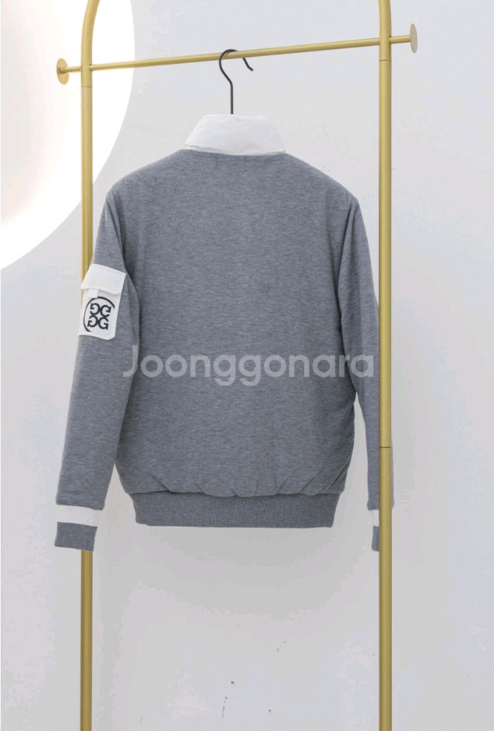 지포어 남성 니트 집업 패딩 자켓--8