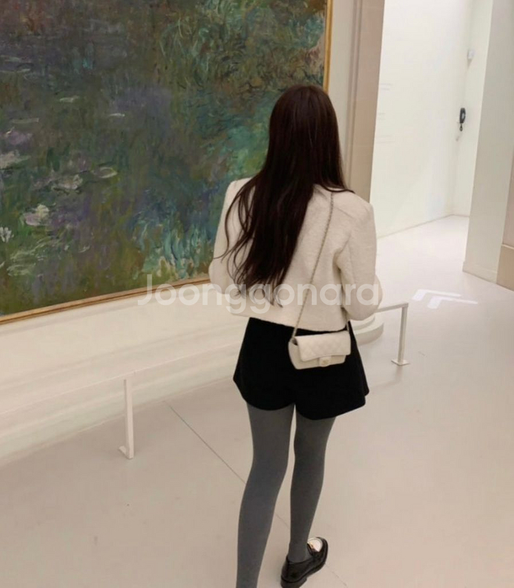 리즈 레나 울 스커트 팬츠 블랙 m--2