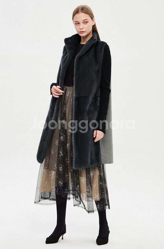 (새상품)타임 밍크 베스트 480 랑방 마인 더캐시미어--1