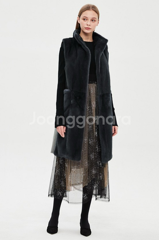 (새상품)타임 밍크 베스트 480 랑방 마인 더캐시미어--0