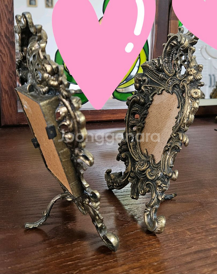 프랑스 빈티지 브론즈 액자세트--4