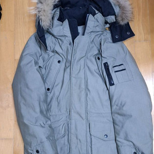 게스 카키 오리털 패딩 / 사이즈 ~ 95.