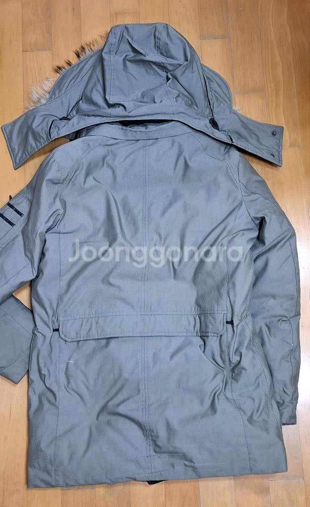 게스 카키 오리털 패딩 / 사이즈 ~ 95.--2