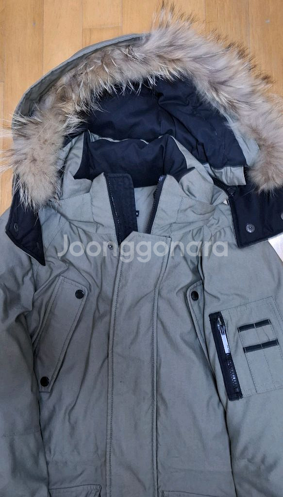 게스 카키 오리털 패딩 / 사이즈 ~ 95.--1