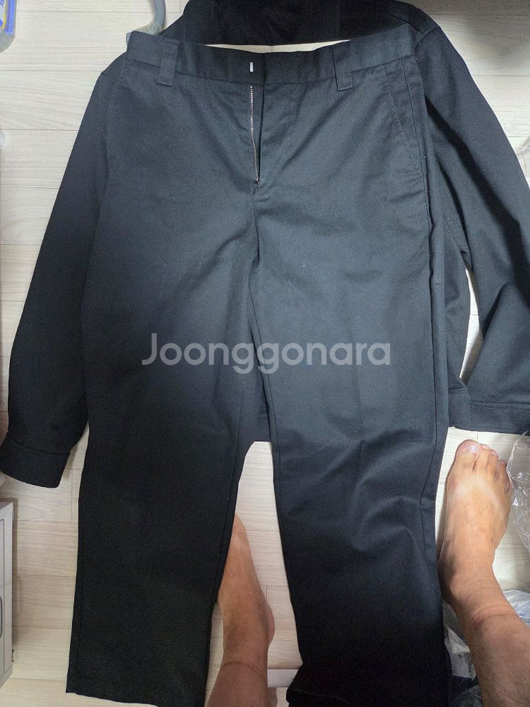 무신사 정품 블랙 와이드 셋업 105사이즈,하의 32사--0