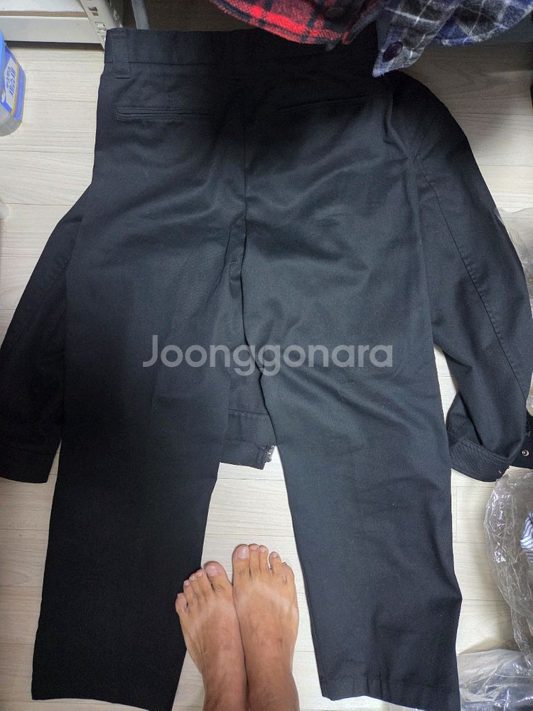 무신사 정품 블랙 와이드 셋업 105사이즈,하의 32사--5