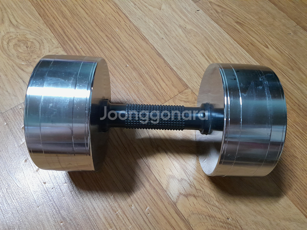 아령 10KG 1개 크롬 도금--3