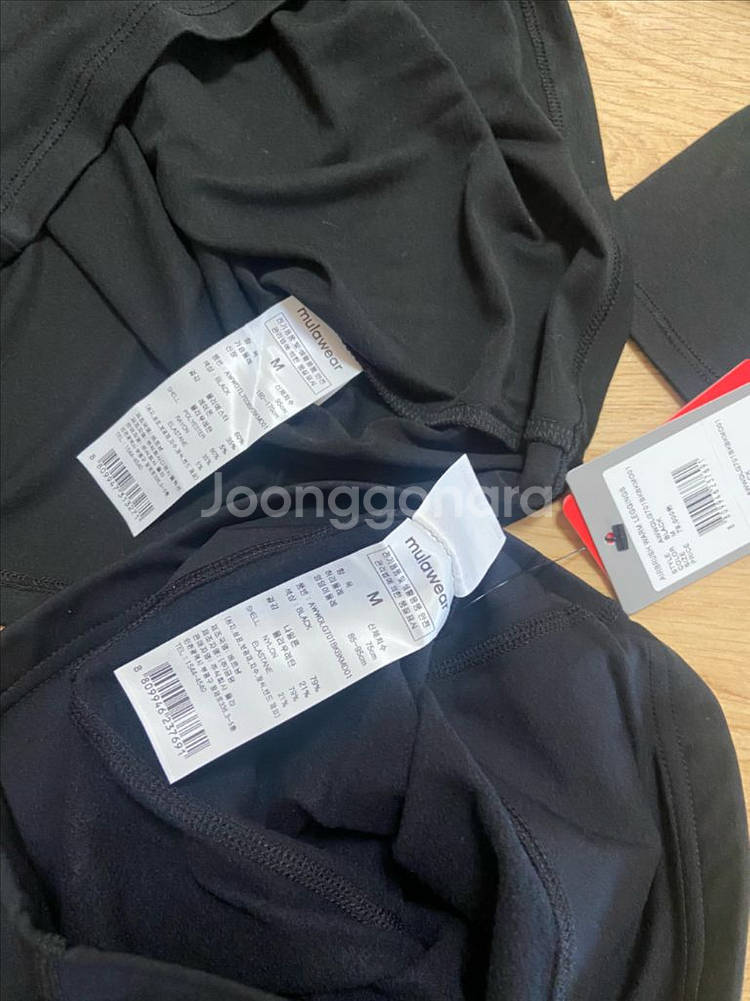 뮬라웨어 매장정품 기모 레깅스 폴라 티셔츠 M 새제품--2