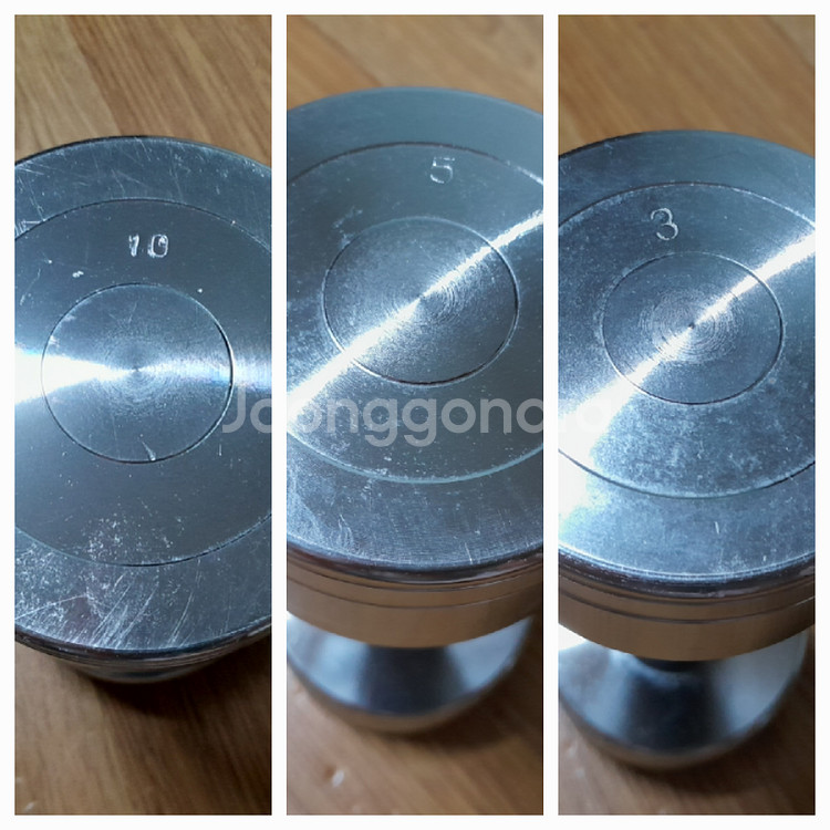 아령 10KG, 5KG, 3KG 일괄 크롬 도금 덤벨--0